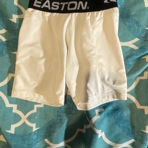 White Easton sliding shorts